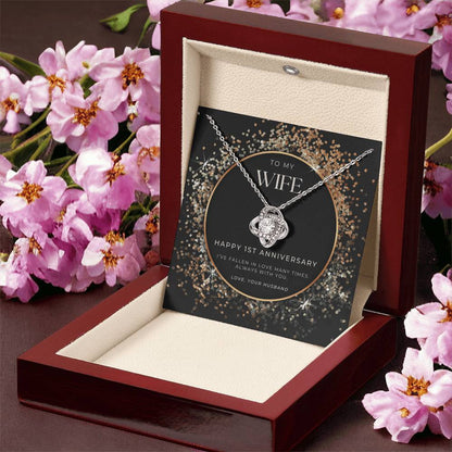 1 Year Anniversary Gift For Wife  1 Year Anniversary Gifts  1 Year Wedding Anniversary Gift Ideas  1St Wedding Anniversary Gift F(4) Love Knot Necklace