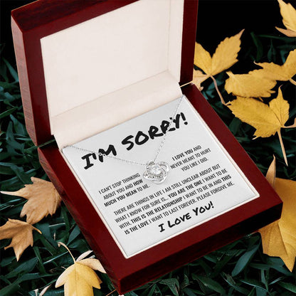 You Are The One Apology Necklace Love Knot Necklace