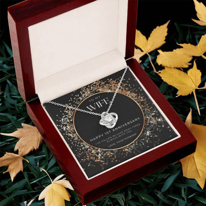 1 Year Anniversary Gift For Wife  1 Year Anniversary Gifts  1 Year Wedding Anniversary Gift Ideas  1St Wedding Anniversary Gift F(4) Love Knot Necklace