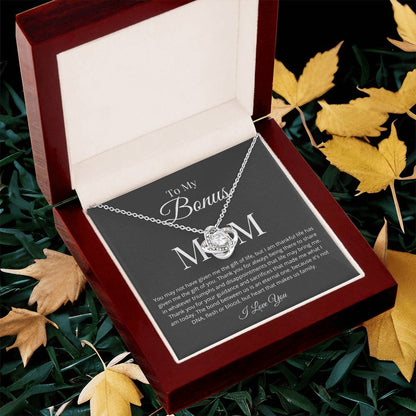 Bonus Mom Necklace Love Knot Necklace