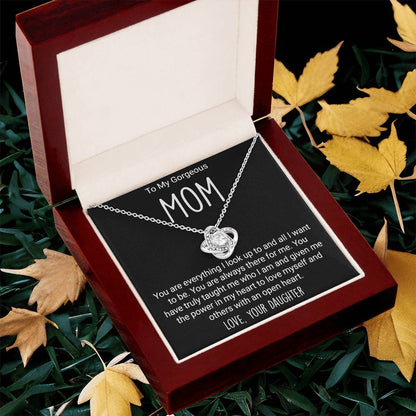 Gift For Mom From Daugter - Love Knot Necklace Love Knot Necklace