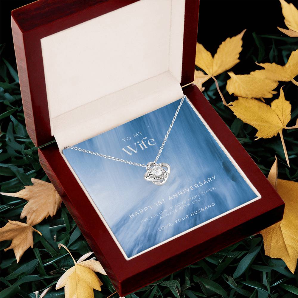 1 Year Anniversary Gift For Wife 1 Year Anniversary Gifts 1 Year Wedding Anniversary Gift Ideas 1St Wedding Anniversary Gift F(3) Love Knot Necklace