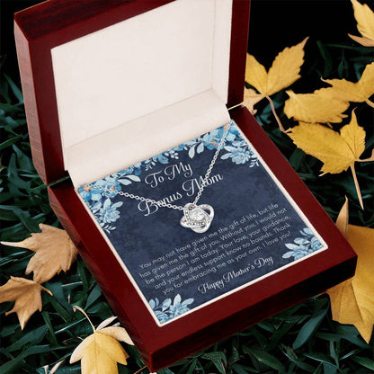 Bonus Mom Necklace Mothers Day Gift Daughterson To Mom Gift Unique Bonus Mom Gift Step Mom Gift Stepmom Gift On Mothers Day Love Knot Necklace