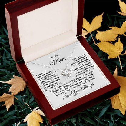 Gift For Mom From Daughter Son Mother's Day Gift For Mom Necklace For Mom Mother's Day Necklace For Mom From Daughter Son Kids Love Knot Necklace