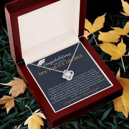 Doctorate Degree Graduation Gift Necklace Graduating Class Of 2022 Doctoral Degree Graduation Gift F Love Knot Necklace