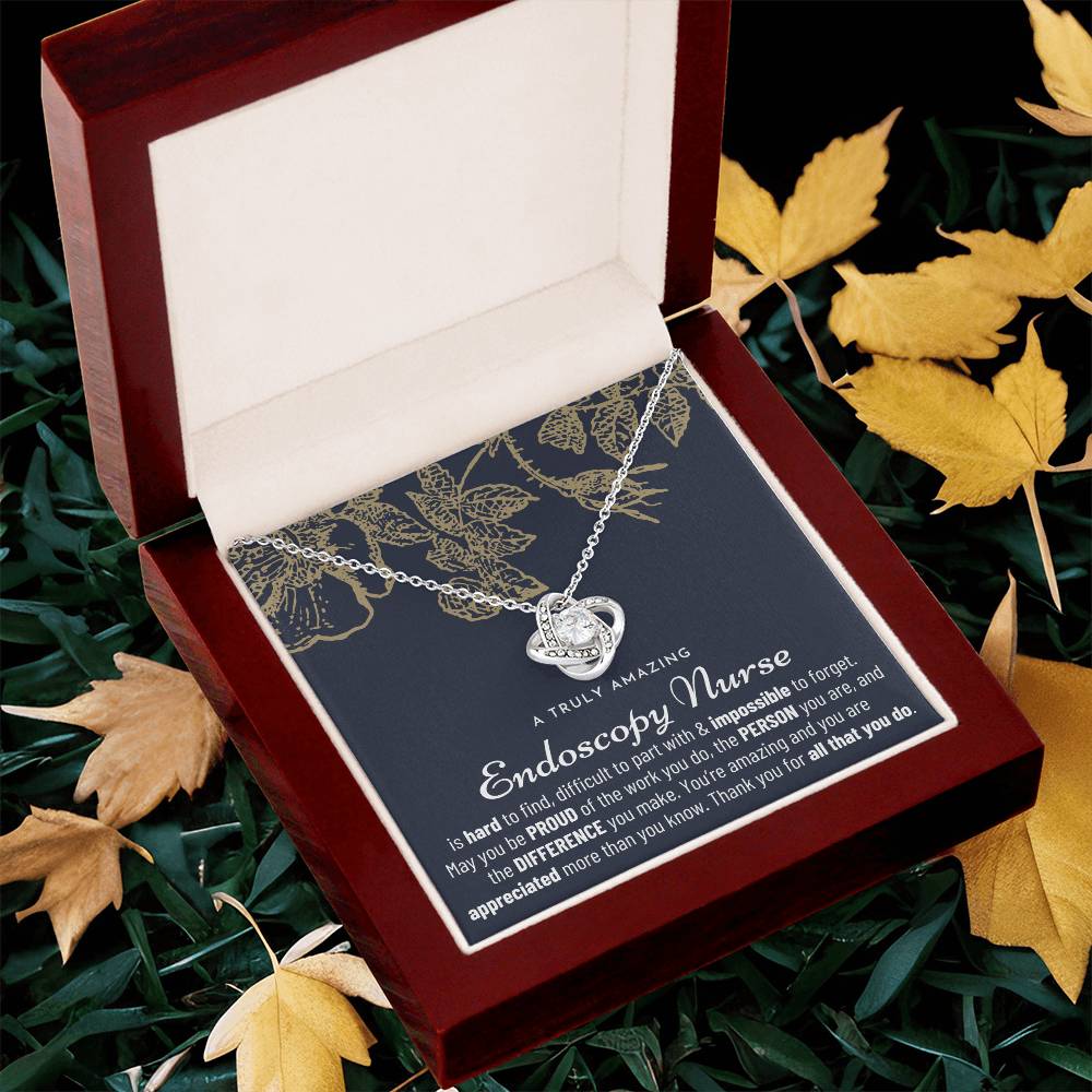 Gift For Endoscopy Nurse Endoscopy Nurse Gift Endoscopy Nurse Appreciation Gift Love Knot Necklace