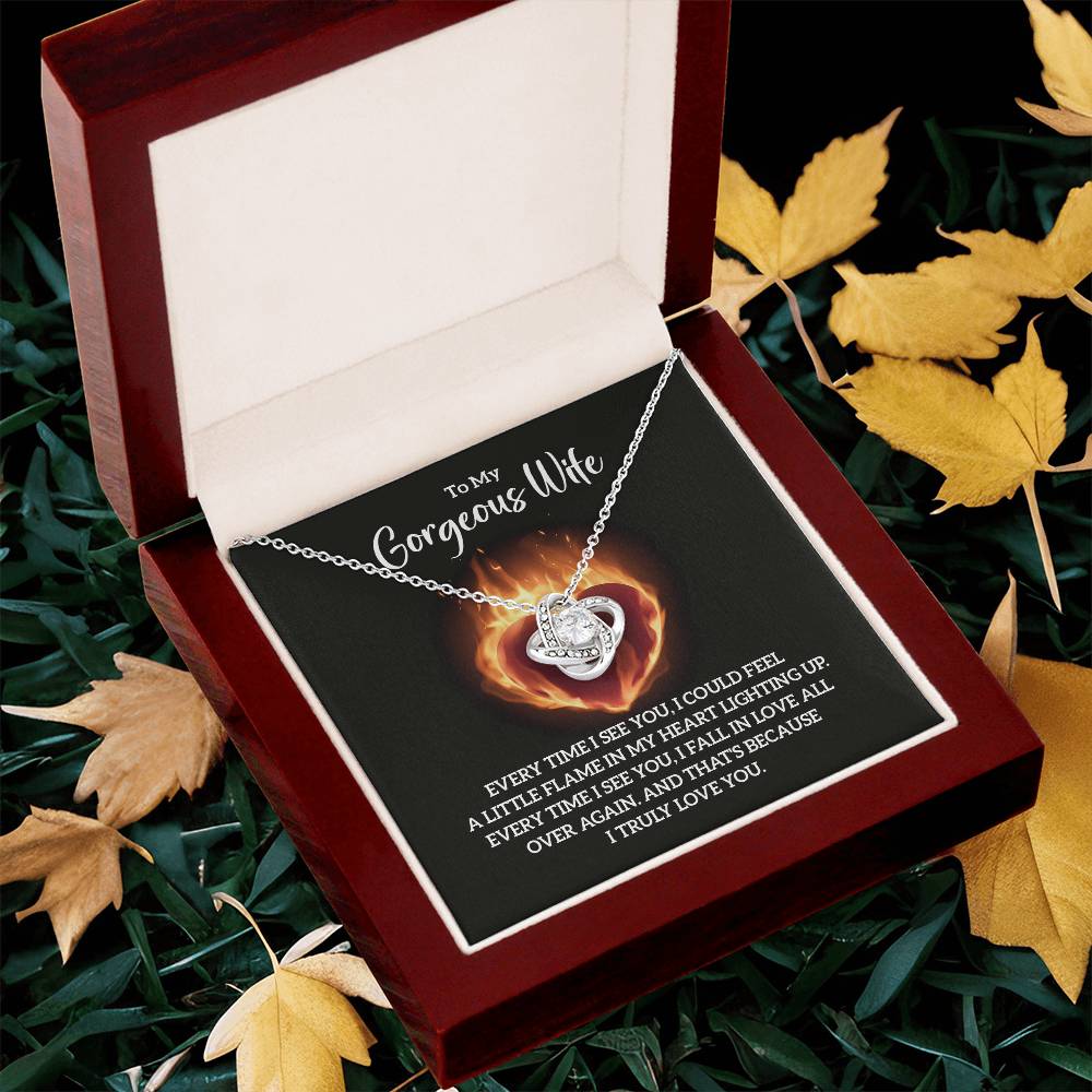 To My Wife Necklace Anniversary Gift For Wife Gift For Wife Wife Necklace Wife Birthday Gift Valentines Day Gift For Wife Love Knot Necklace