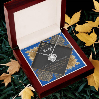 1 Year Anniversary Gift For Wife 1 Year Anniversary Gifts 1 Year Wedding Anniversary Gift Ideas 1St Wedding Anniversary Gift F(5) Love Knot Necklace