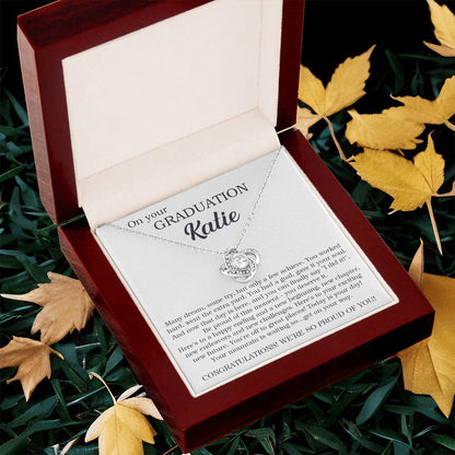 Customize Graduation Gift For Her Graduation Gift High School Graduation Sentimental Graduatio Love Knot Necklace