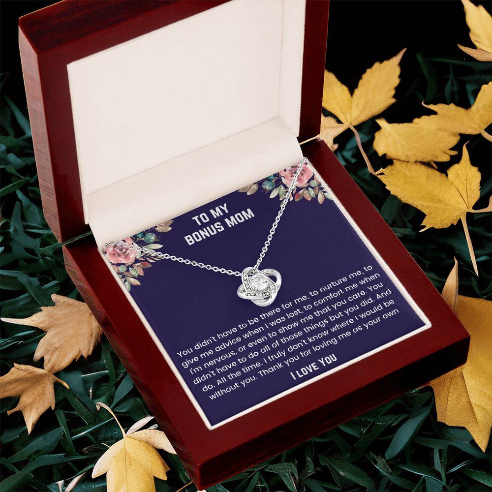 Bonus Mom - You Didn't Have To Be Love Knot Necklace