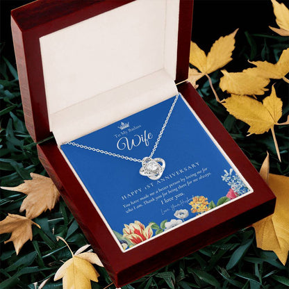 1 Year Anniversary Gift For Wife 1 Year Anniversary Gifts 1 Year Wedding Anniversary Gift Ideas 1St Wedding Anniversary Gift F(6) Love Knot Necklace