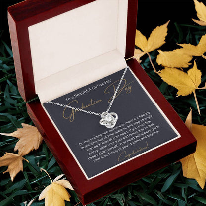 Gift For Girls On Graduation  Love Knot Necklace