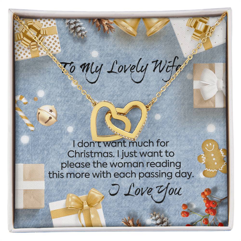 Wife Dancing Love Necklace Christmas Gift From Husband Interlocking Hearts Necklace