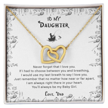 You'Ll Always Be Fishing'S Daughter - Interlocking Hearts Necklace