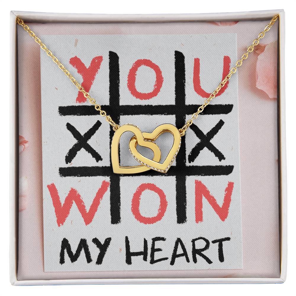 Xoxo Won My Heart Interlocking Hearts Necklace