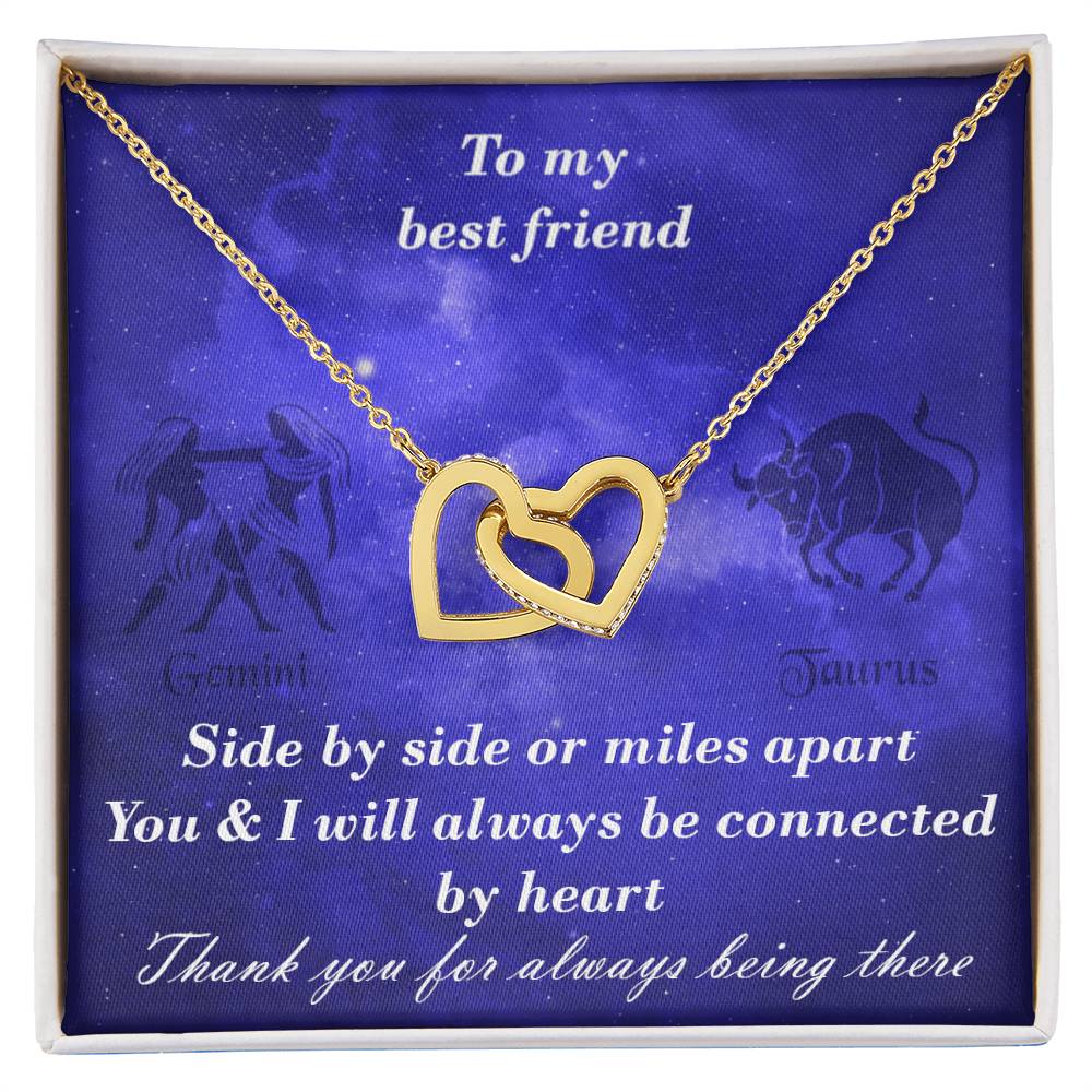 Gemini To Taurus Best Friend Interlocked Hearts Necklace Interlocking Hearts Necklace