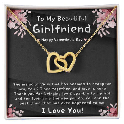 Valentine'S Day Gift For Girlfriend Girlfriend Gift Necklace Gift For Girlfriend Unique Valentine'S Day Gift For Her Jewelry Gift Interlocking Hearts Necklace