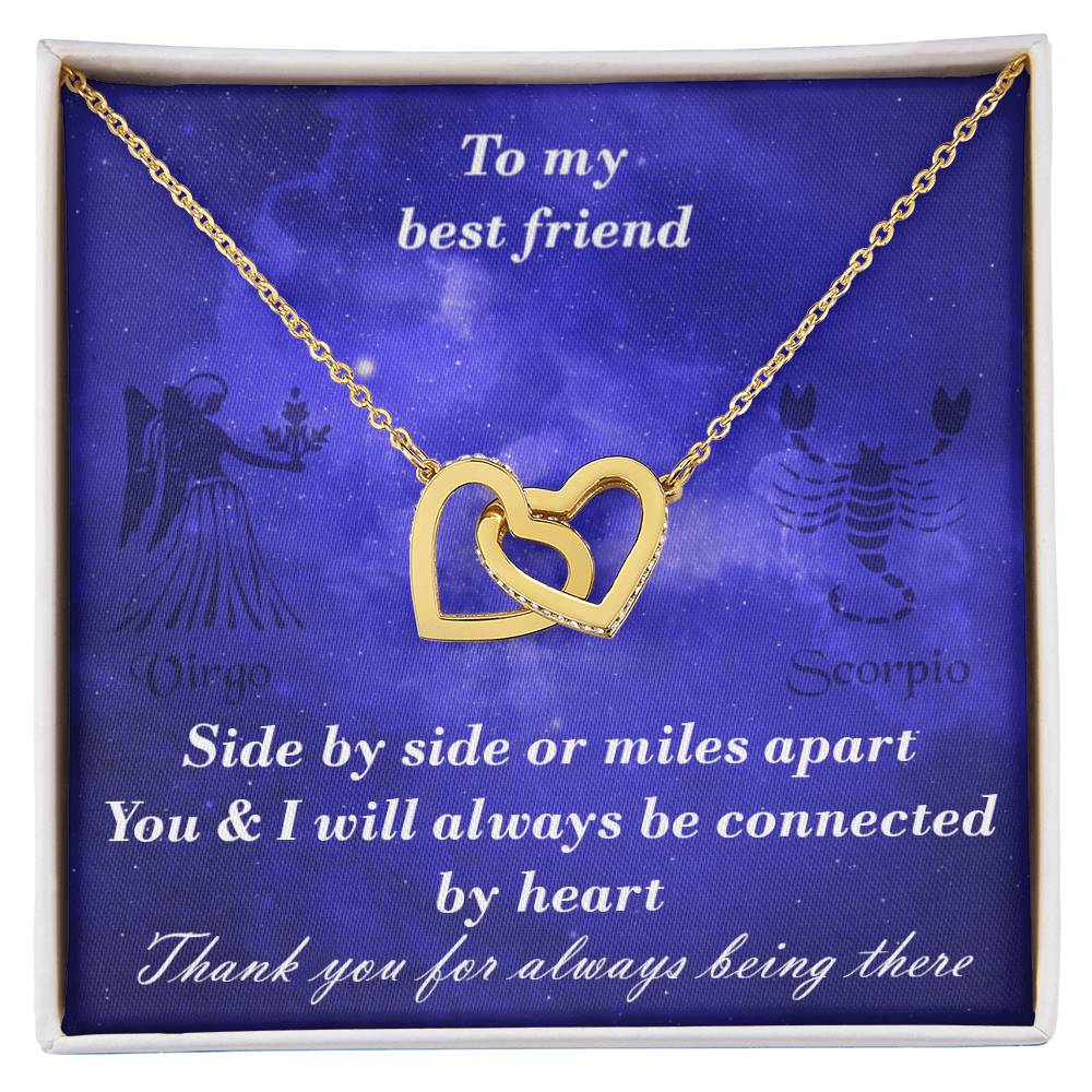 Virgo To Scorpio Best Friend Interlocked Hearts Necklace Interlocking Hearts Necklace