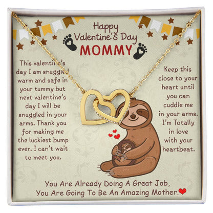 You Are Going To Be An Amazing Mother - Happy Valentine'S Day Mommy - Interlocking Heart Necklace Interlocking Hearts Necklace