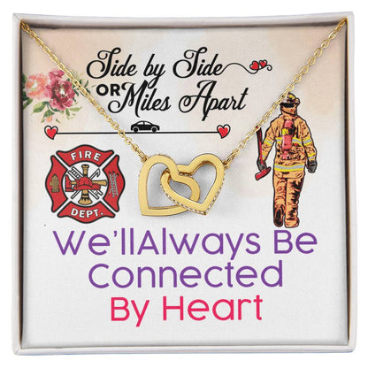 Firefighter'S Girlfriend- Interlocking Heart Necklace Interlocking Hearts Necklace