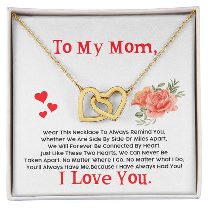 Gift For Mom - Interlocking Hearts Necklace