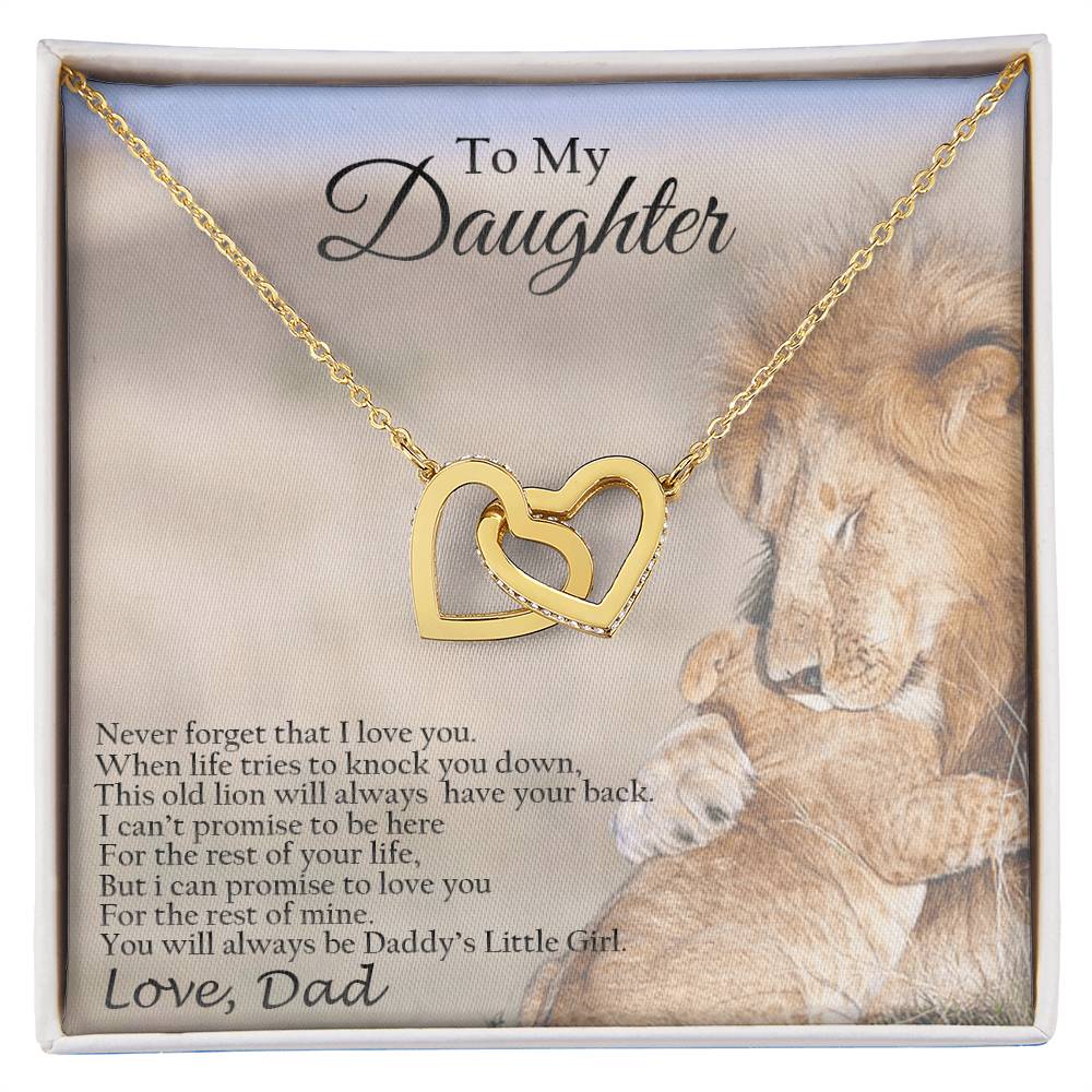You Will Always Be Daddy'S Little Girl Interlocking Hearts Necklace