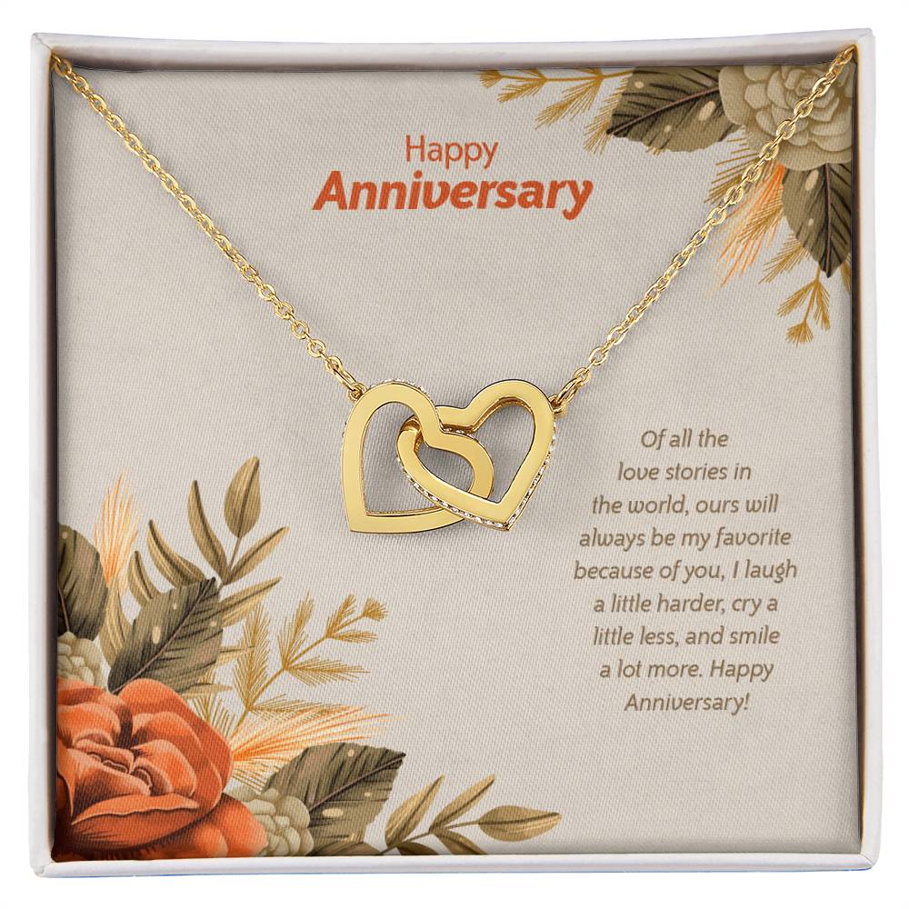 Anniversary Edition My Favorite Love Story - Interlocking Hearts Necklace