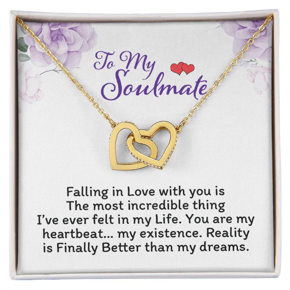 Gift For Girlfriend - Interlocking Heart Necklace Interlocking Hearts Necklace