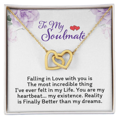 Gift For Girlfriend - Interlocking Heart Necklace Interlocking Hearts Necklace