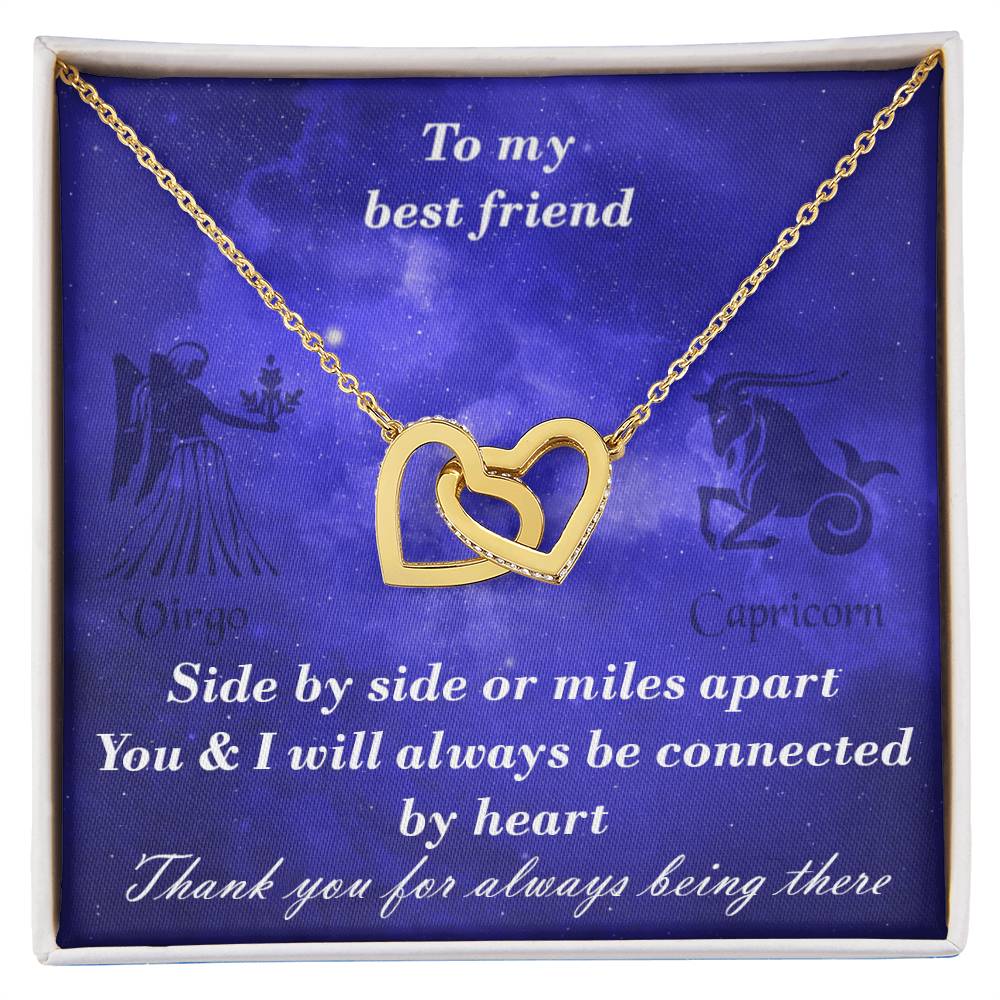 Virgo To Capricorn Best Friend Interlocked Hearts Necklace Interlocking Hearts Necklace