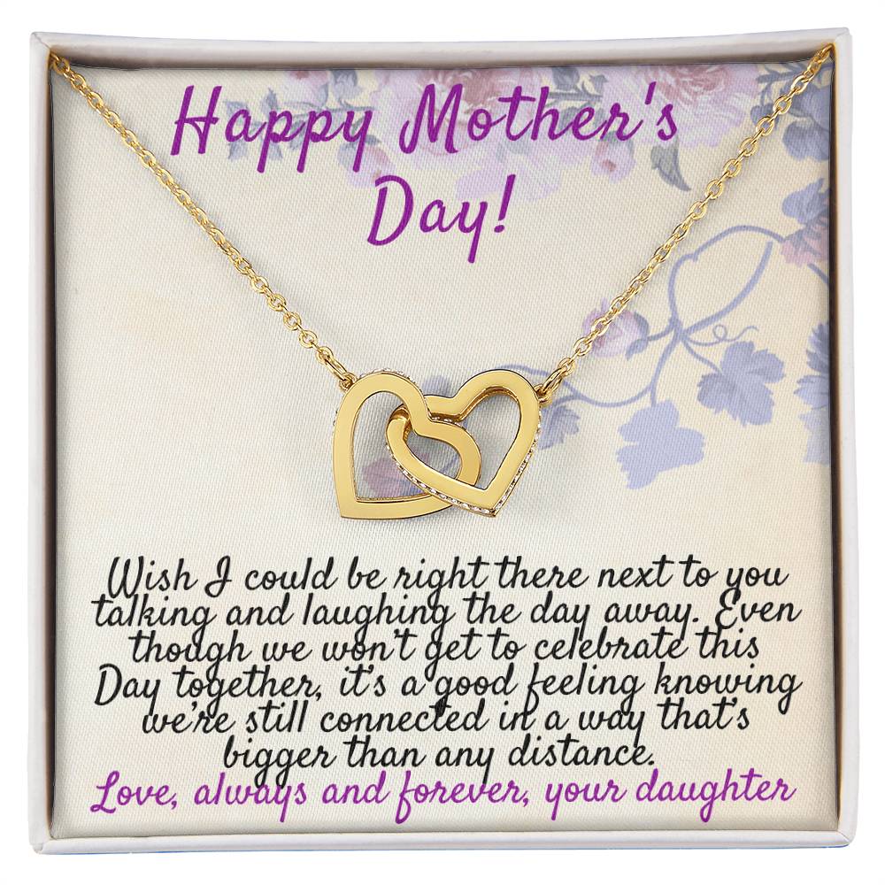Two Hearts Of Mother And Daughter Interlocking Hearts Necklace