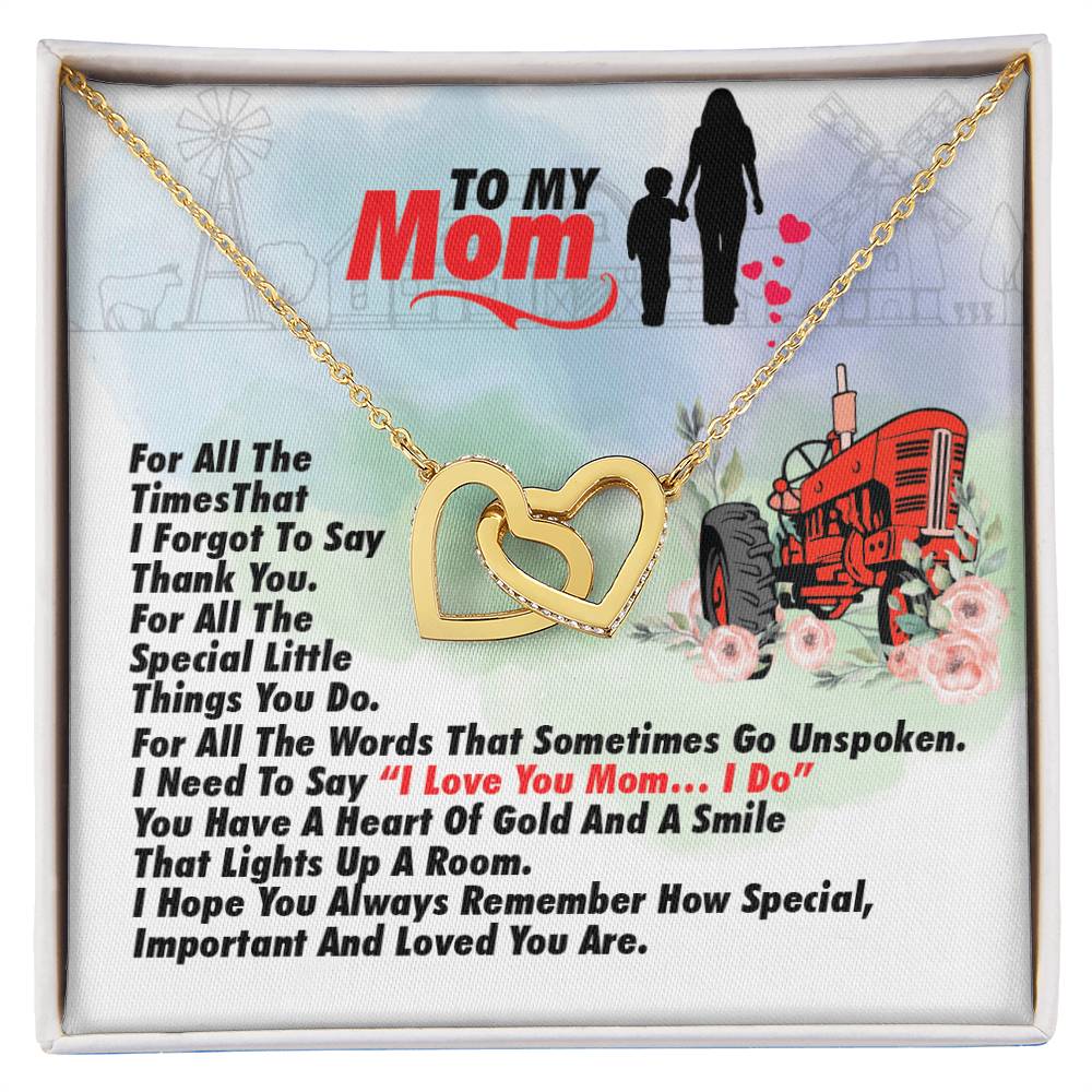 Farmer'S Mom - Interlocking Heart Necklace Interlocking Hearts Necklace