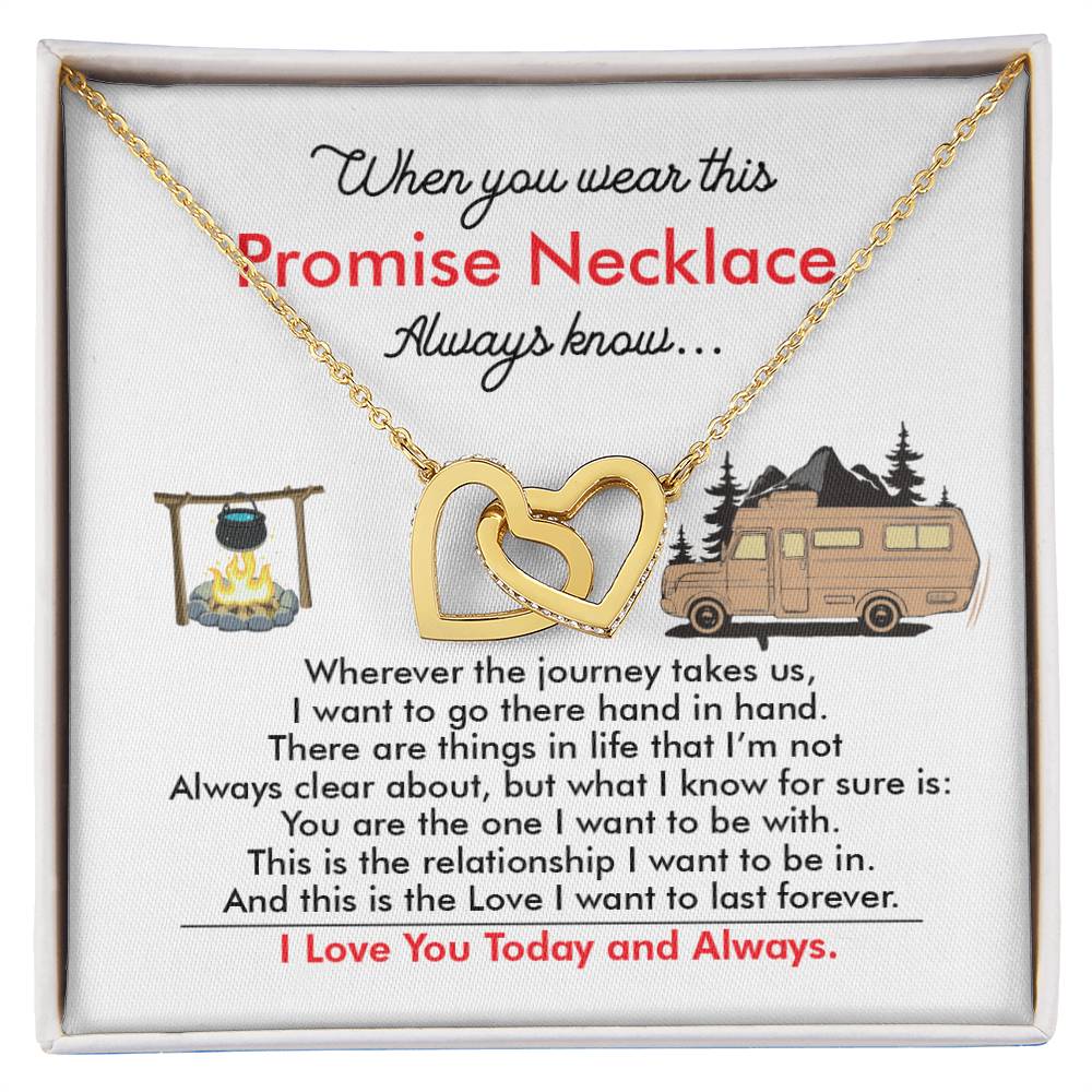 Camping Girl - Interlocking Heart Necklace Interlocking Hearts Necklace