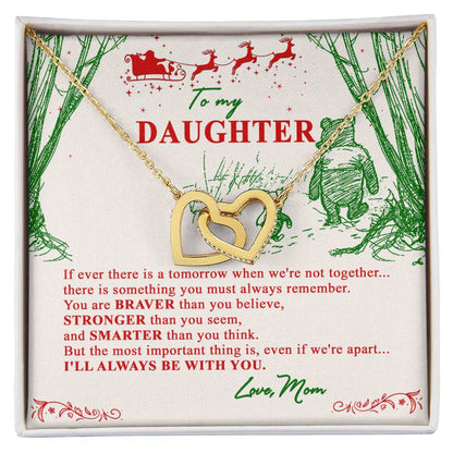 Christmas Gift To My Daughter From Mom Interlocking Hearts Necklace