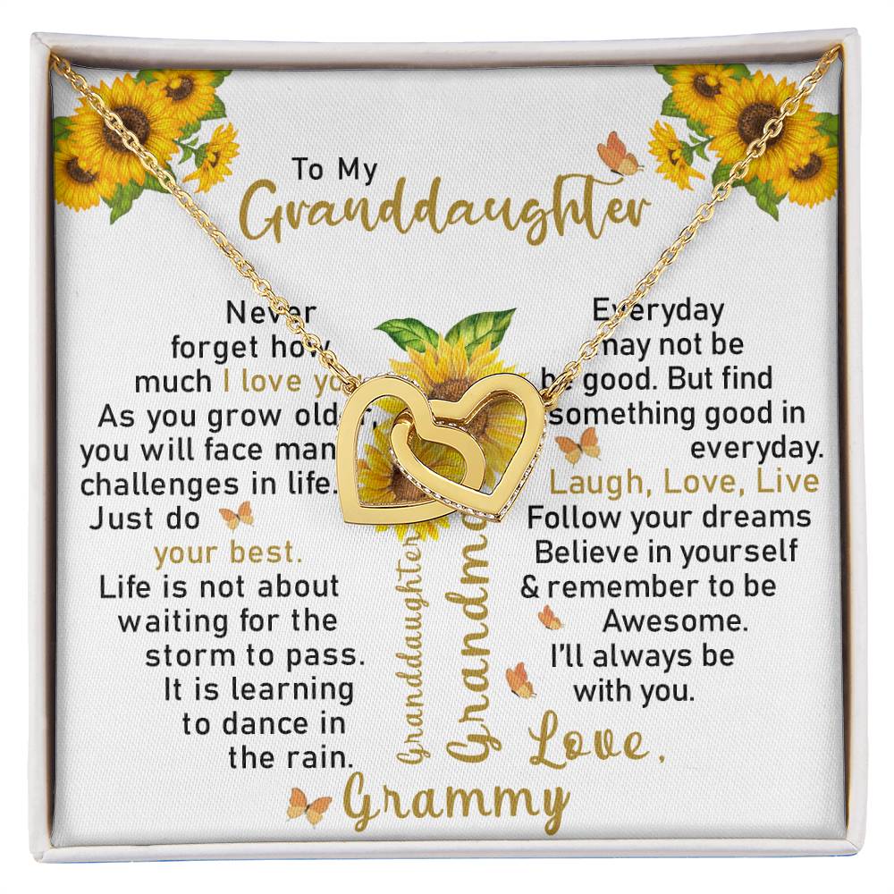 Gift For Granddaughter - Interlocked Hearts Necklace Interlocking Hearts Necklace