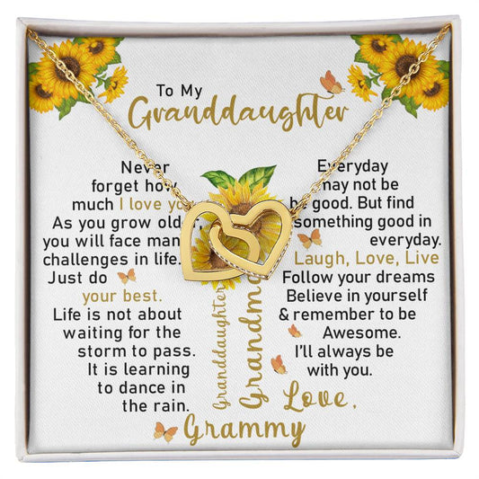 Gift For Granddaughter - Interlocked Hearts Necklace Interlocking Hearts Necklace