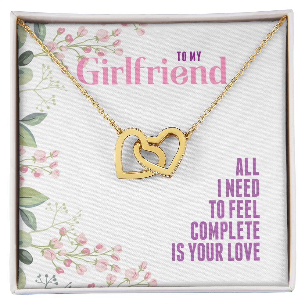 Beautiful Necklace Gift For Girlfriend Interlocking Hearts Necklace