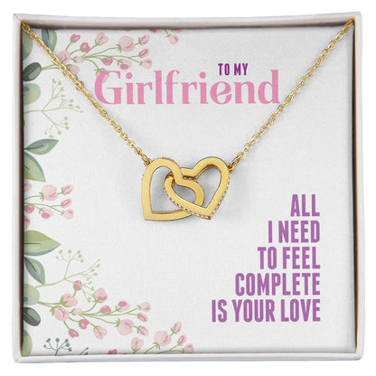 Beautiful Necklace Gift For Girlfriend Interlocking Hearts Necklace