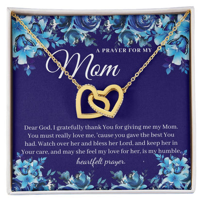 A Prayer For My Mom - Interlocking Heart Necklace Interlocking Hearts Necklace