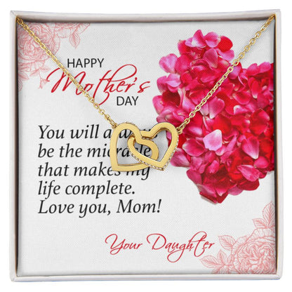 Gift For Mom - Make My Life Complete - The Interlocking Heart Necklace Interlocking Hearts Necklace