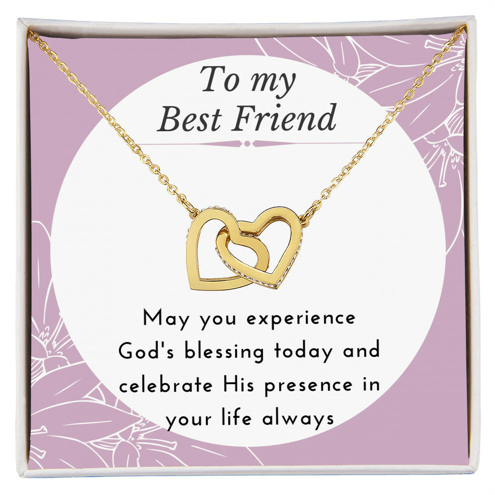Gift For Best Friend Interlocking Hearts Necklace