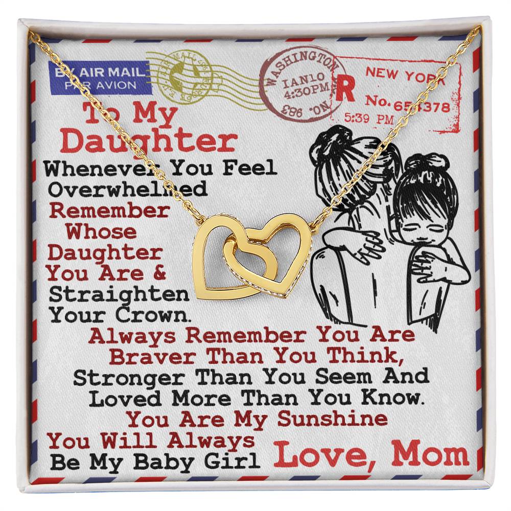 Gift For Daughter - Interlocking Heart Necklace Interlocking Hearts Necklace