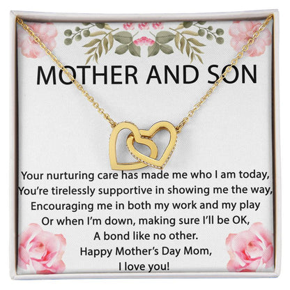 Your Nurturing Care Has Made A Bond Like No Other Interlocking Hearts Necklace