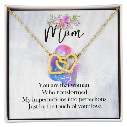 Gift For Mom - Birthday Gift For Mom Mothers Day Gift For Mom Gift For Mom Birthday Necklace For Mom Daughter To Mom Gift Interlocking Hearts Necklace