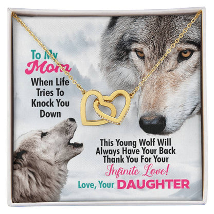 Gift For Mom - Interlocking Heart Necklace Interlocking Hearts Necklace