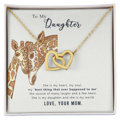 Gift For Daughter From Mom Daughter Mother Necklace Interlocking Hearts Necklace