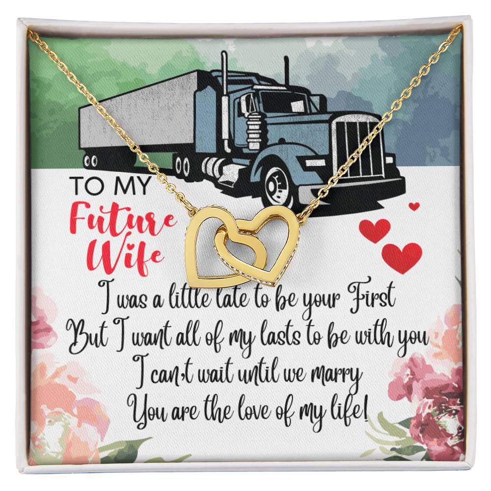 Trucker'S Future Wife - Interlocking Heart Necklace Interlocking Hearts Necklace