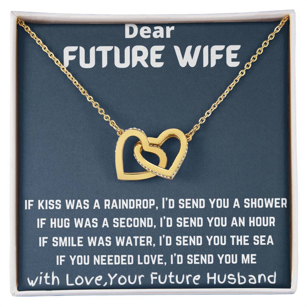 Gift For Future Wife Interlocking Hearts Necklace