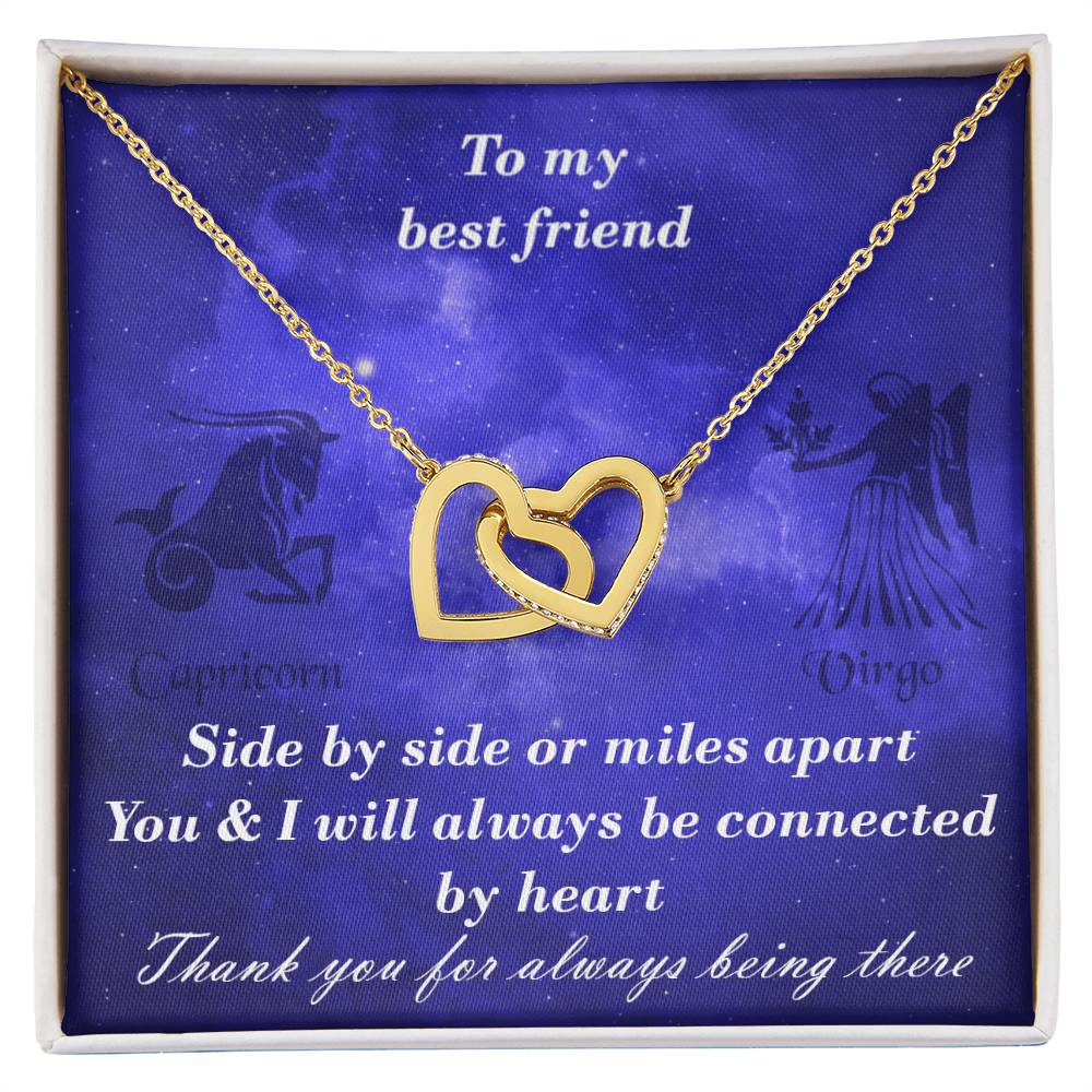 Capricorn To Virgo Best Friend Interlocked Hearts Necklace Interlocking Hearts Necklace