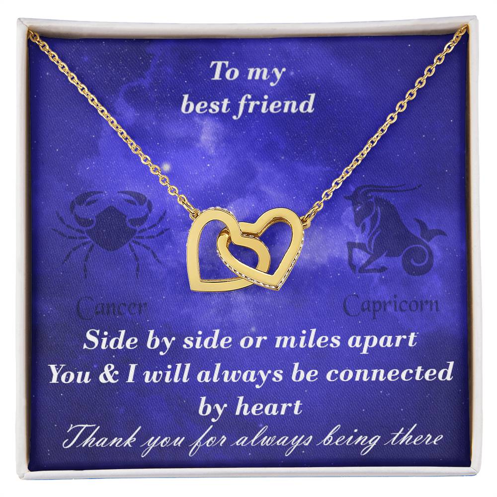 Cancer To Capricorn Best Friend Interlocked Hearts Necklace Interlocking Hearts Necklace